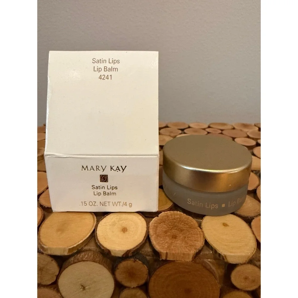 New old stock Mary Kay satin lips 4241‎ lip balm (in jar) .15 oz EXPIRED